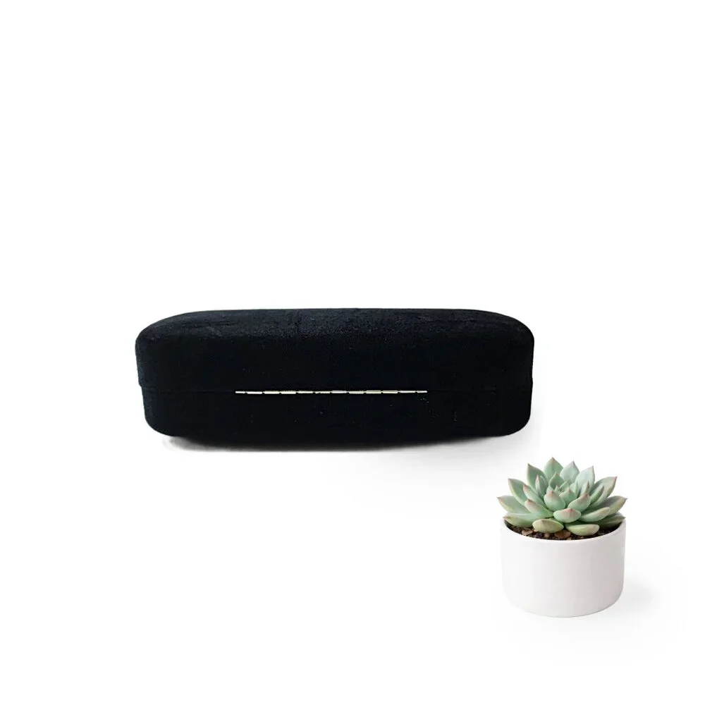 Gucci Black Hard Shell Eyeglasses Case with Blue Interior